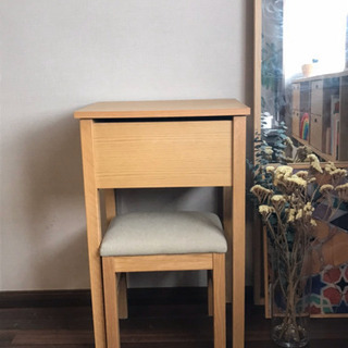 MUJI 無印良品 ドレッサー スツール付き オーク材 値下げ‼︎ 無印良品 【オーク材】ドレッサー スツール付き