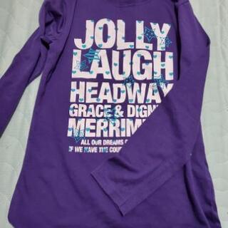 紫色ロングTシャツ(150)