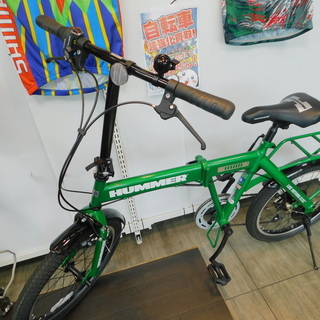 エコプラス小倉南店】超美品 折り畳み自転車 20インチ HUMMEA マッド 