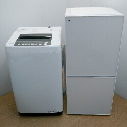 冷蔵庫　洗濯機　生活家電セット　高年式　美品！ガラストップ冷蔵庫　シンプルデザイン　一人暮らしに(^_^)/
