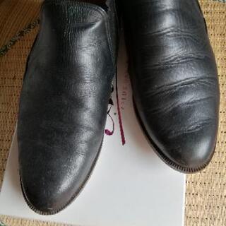 黒牛革　ブーツ　24