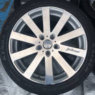 VENERDI 18インチアルミ　5H　PCD114.3　18×7.5JJ　+48　KAISERタイヤ　225/45ZR/18　2016年製　日産ジューク、クラウンアスリート等に 