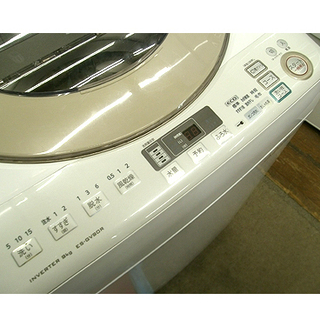 札幌 9.0kg 2015年製 洗濯機 シャープ 静音 幅600mm ES-GV90R 