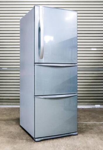 TOSHIBA 東芝 ノンフロン 3ドア冷凍冷蔵庫 ブライトシルバー GR-B34N(SS)  340L  右開き 2010年製