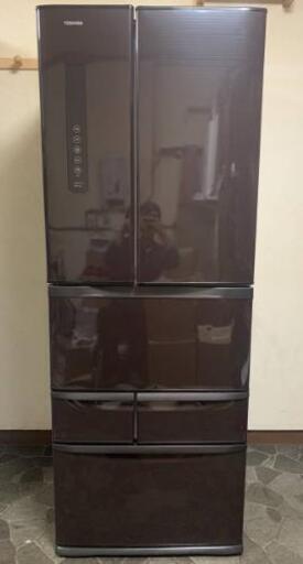 TOSHIBA 東芝 ノンフロン6ドア冷凍冷蔵庫 ターコイズ GR-F51FS(T)  510L  2013年製