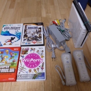 【取引中】【中古】Wii + ソフト4本