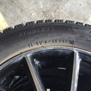 【引き取り先がきまりました】155/65R14　軽用サイズスタッドレスタイヤ＆アルミホイール　ブリヂストンブリザックVRX2　バリ溝　2017年30週 