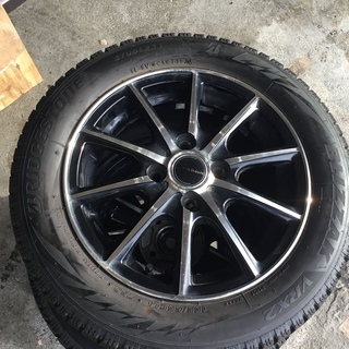 【引き取り先がきまりました】155/65R14　軽用サイズスタッドレスタイヤ＆アルミホイール　ブリヂストンブリザックVRX2　バリ溝　2017年30週 