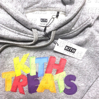 正規品 KITH treats キストリーツ 3Dロゴ パーカー グレー