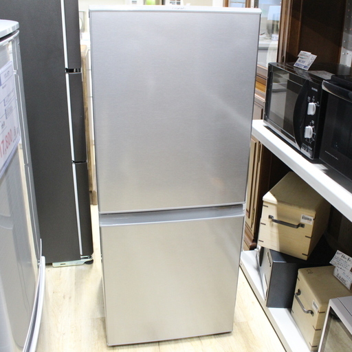J11082)【高年式！】アクア AQUA 2ドア 冷凍冷蔵庫 AQR-13G(S) 126L 2018年製 右開き シルバー系 単身 一人暮らし用