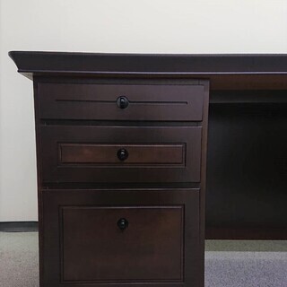 【富士ファニチャー】木目が美しいエグゼクティブデスク【高級オフィス家具】