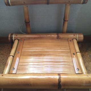 【美品・値下】竹の椅子 手作り工芸品（元値は定価38,000円税別）