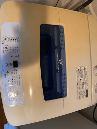 冷蔵庫(無印良品2014年137L)洗濯機(haier2015年4.2kg)