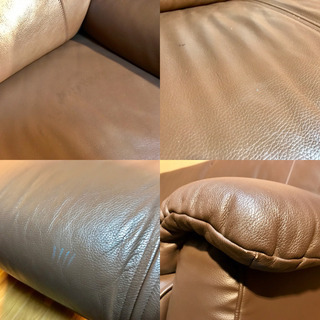 ■美品■karimoku カリモク■高級■Direttore ディレトーレ 本革 レザー■モダン■3人掛けソファ 3Pソファ■ブラウン■