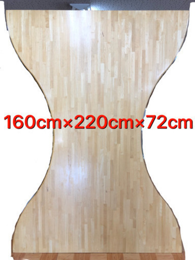 大型テーブル  天板 最長220cm DIYにも 美品