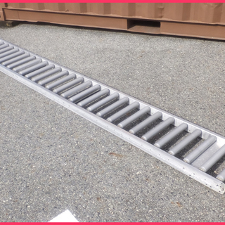 [K1026F] Okura オークラ輸送機 アルミ製ローラーコンベア 全長3m 幅 36cm ローラー幅30cm 厚み6.5cm