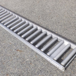 [K1026F] Okura オークラ輸送機 アルミ製ローラーコンベア 全長3m 幅 36cm ローラー幅30cm 厚み6.5cm