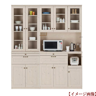 最終モデル 展示品 ブリティッシュカントリーキッチンボードW175 タイルカウンター マーゴット カービーパイン 国産食器棚 セット家具 完成品 アウトレット