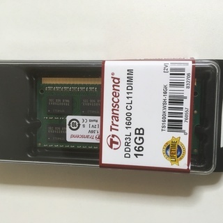 Transcend ノートPC用メモリ 8GB x 2　(DDR3)