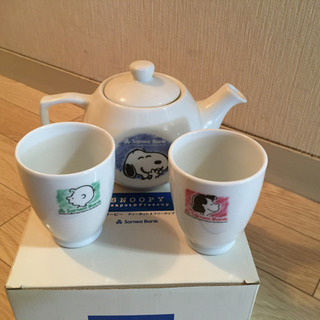 【激レア・箱入】三和銀行時代のスヌーピーのティーポットとカップのセット