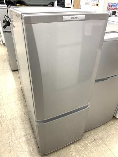 J155 【動作確認、クリーニング済】 三菱　MITSUBISHI　冷凍冷蔵庫　146L　MR-P15W-S　2013年製　★動作保証あります