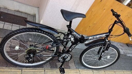 Shine Wood[シャインウッド]BLUEKS 26吋 MTB折り畳み自転車 Wサス/18speed