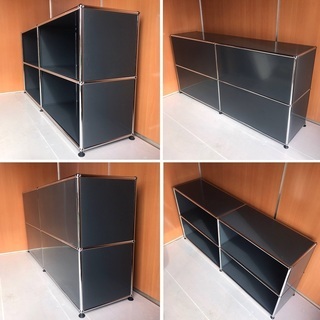 USM Haller ハラーシステム 2列2段キャビネット オープン×4