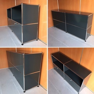 USM Haller ハラーシステム 2列2段キャビネット オープン×2 USM Haller ハラーシステム 2列2段キャビネット オープン×2