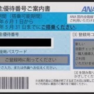 ANA株主優待券 （有効期間 ～2020/5/31）