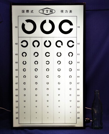 ランドルト環（視力検査）装置　ライトボックス　インテリア照明　壁灯