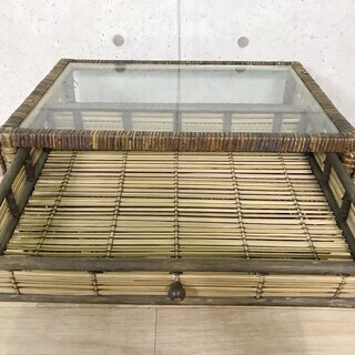 11*1 アジアンテーブル ガラステーブル アジアン家具 アジアン