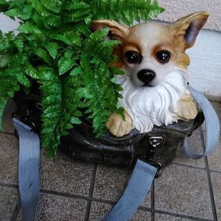 植木鉢 犬 レジン