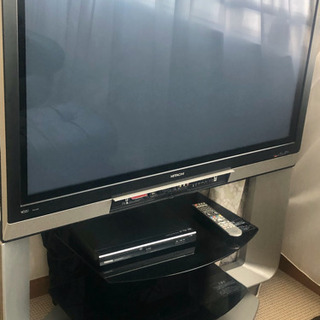 プラズマテレビ42インチ HITACHI WOOO P42-HR01 スイーベル付き - テレビ