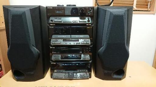 Kenwood Cd Md カセットコンポ システムラック付き フクチャン 乙訓の家具の中古あげます 譲ります ジモティーで不用品の処分