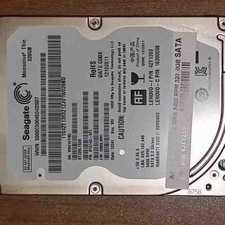 中古　２５インチ　ノートパソコン用ＨＤＤ　320GB