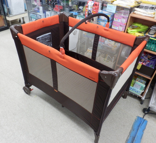 ベビーベッド カトージ プレイヤード サークル パンプキン KATOJI 専用バッグ  24ヶ月まで オレンジ ブラウン 札幌市西区西野