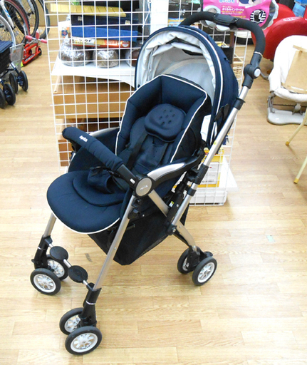 アップリカ ベビーカー SORARIA 生後1ヵ月～36ヵ月 A型 両対面式 4輪 タッジオネイビー Aprica ソラリア☆ PayPay(ペイペイ)決済可能 ☆ 札幌市 清田区 平岡