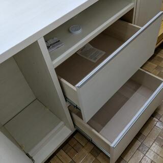 未使用品 レンジ台 キッチン収納 ホワイト色