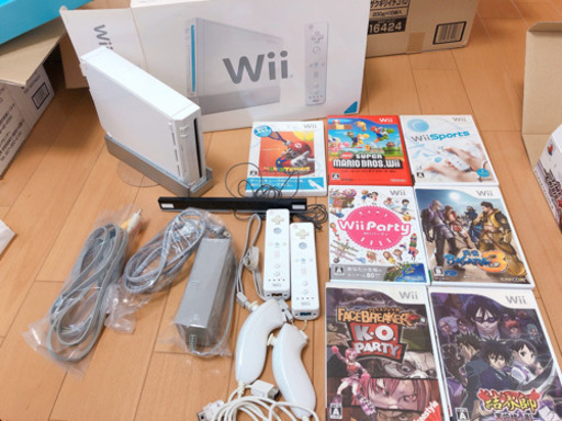 wii本体、コントローラー、ゲームソフト7種　セット