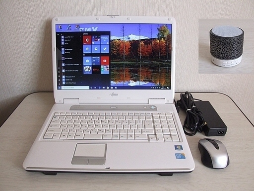 高速SSD240GB搭載 Fujitsu FMV-BIBLO NF/E50 ノートパソコン 10　おまけLED Bluetoothスピーカー