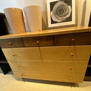 チェスト 収納 ナチュラル 木製 中古品