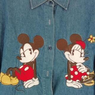 【試着OK】Disney Mickey Minnie　デニムシャ...