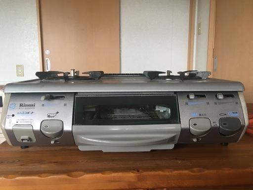 【中古】　リンナイ　グリル付きガステーブル（プロパンガスコンロ）　RTS-650GF-R
