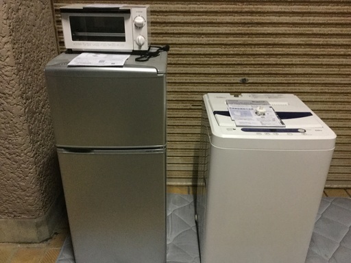 冷蔵庫    洗濯機    オーブントースター3点セット