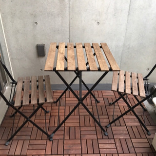 IKEA 折りたたみ式屋外テーブル&チェア セット