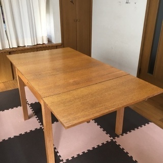IKEA ダイニングテーブル BJURSTA 伸長式 エクステン...