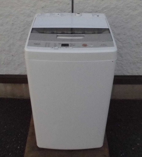 AQUA/アクア 全自動 洗濯機 AQW-S45E(W) 2017年製 4.5kg 中古品 動作OK♪ JM5363)【取りに来られる方限定】