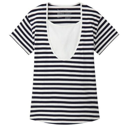 無印良品授乳服黒 白ボーダー半袖 さっちゃん 学園都市の産後用品 授乳用トップス の中古あげます 譲ります ジモティーで不用品の処分