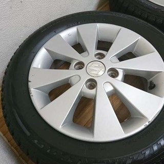 スズキ純正アルミ付き BS製REVO GZスタッドレスタイヤ155/65R14⑨ スズキ純正アルミ付き BS製REVO GZスタッドレスタイヤ155/65R14⑨