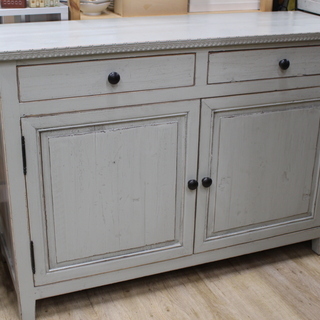 *R504)【美品】ホリデイズ HOLIDAYS ガトーキャビネットカウンター gateau cabinet counter 幅122cm カントリー風 食器棚 サイドボード